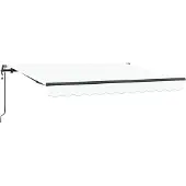 vidaXL Uitschuifbare luifel Wit 350 x 200 cm Stof