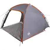 vidaXL Huisje Tent 2-persoons Grijs en Oranje taft