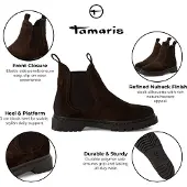 Tamaris Chelsea boots donkerbruin