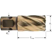 Rotec HSS-XE Kernboor GOLD-LINE, universeel 19, ø35x30 - 5373500