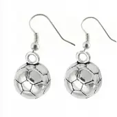 Charme Bijoux Voetbal oorbellen-Zilveren oorhaken -