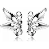 Charme Bijoux Oorbellen Klein zilver vlinder 1 cm