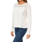 Superdry Damestrui met lange mouwen G60002ON Colorado Fringe Lace Tee