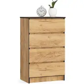 Akord Ladekast K60 met 4 Lades / Furniture Factory / Craft Eik / 60 x 99 x 40 cm