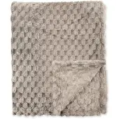 Byrklund Bedsprei Fluffy Dots - Taupe 130 x 160 cm