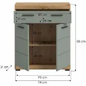 Furnilux Scout staande kast breed salie mdf tz artisan nb