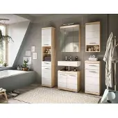 Furnilux Lambada badkamercombinatie wit hoogglans mdf tz sonoma nb