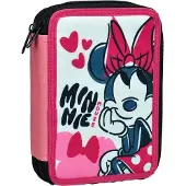 Giovas Disney Minnie pennenetui, 2 compartimenten, roze, gevuld