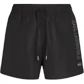 Karl lagerfeld Zwemshorts 'Ikon' zilvergrijs / zwart
