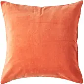 Homescapes Oranje Fluwelen Kussenhoes 40 x 40 cm