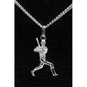 MOOYE ® - Collectie Zilveren Honkbal slagman ketting hanger