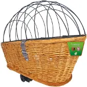 Gebr. De Boon Fietsmand riet 42/57 cm achterop met rek naturel