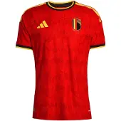 Adidas Tricot 'Belgium 26 Home Authentic' donkerbeige / geel / rood / zwart