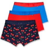 Happy socks Boxershorts blauw / groen / bloedrood / wit
