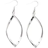Charme Bijoux Zilveren oorbellen -twist- lange-