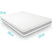 Droommatras Matras pocketvering 7 Comfort Zilver 120x190 dikte 25cm