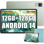 Blackview Tab 60 Pro 4G LTE-TDD & LTE-FDD 128 GB 25,6 cm (10.1") 4 GB Wi-Fi 5 (802.11ac) Android 15 Groen