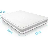 Droommatras Matras pocketvering 7 Comfort Zilver 120x220 dikte 25cm