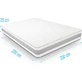 Droommatras Matras pocketvering 7 Comfort Zilver 200x200 dikte 25cm