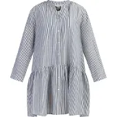 Dreimaster Blousejurk 'Bridgeport' duifblauw / zilver / wit