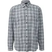 QS Overhemd grijs / donkergrijs / offwhite