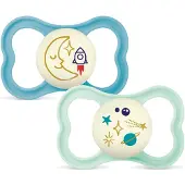 Mam - Air Night Silk 2p Box V - Blue - 16-36m