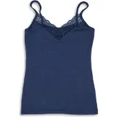 Engel - Women's Top mit Spitze - Zijden ondergoed 34/36, blauw