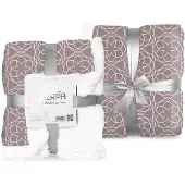 Faro Sherpa Fleece Deken Flower - 150 x 200 cm - Polyester