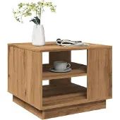 vidaXL Salontafel 55x55x42 cm bewerkt hout artisanaal eikenkleurig