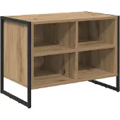 vidaXL Schoenenkast 60 x 35 x 44 cm Bewerkt hout Ambachtelijk Eiken