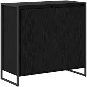 vidaXL Bijzetkast Zwart Eiken 79 x 36 x 75 cm Bewerkt hout