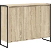 vidaXL Bijzetkast Sonoma 96,5 x 30 x 75 cm Bewerkt hout