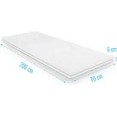Droommatras Topdekmatras koudschuim Sezar 70x200 dikte 6 cm