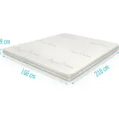 Droommatras Topper Organic Cotton Koudschuim 160x210 dikte 9 cm