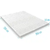 Droommatras Harde topdekmatras 200x200 dikte 10 cm