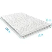 Droommatras Harde topdekmatras 70x210 dikte 10 cm