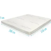 Droommatras Topper Organic Cotton traagschuim 200x210 dikte 7 cm