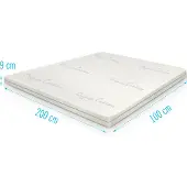 Droommatras Topper Organic Cotton Koudschuim 100x200 dikte 9 cm