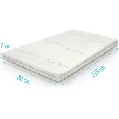 Droommatras Topper Organic Cotton traagschuim 80x210 dikte 7 cm