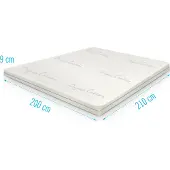 Droommatras Topper Organic Cotton Koudschuim 200x210 dikte 9 cm