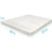 Droommatras Topper Organic Cotton traagschuim 180x210 dikte 7 cm