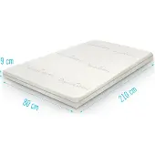 Droommatras Topper Organic Cotton Koudschuim 80x210 dikte 9 cm