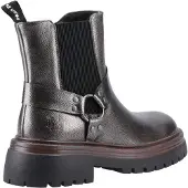 Hush puppies Raye Leren Dames Pewter Plat Chelsea Laarzen