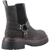 Hush puppies Raye Suede Dames Donkergrijze Platte Chelsea Laarzen