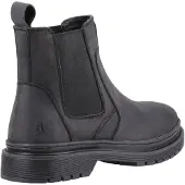 Hush puppies Jamie Leren Heren Zwarte Laarzen