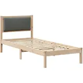 vidaXL Bedframe Donkergrijs 80 x 200 cm Massief grenenhout