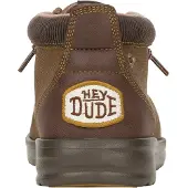 HeyDude Wally Mid GripR Canvas herenlaars donkerbruin