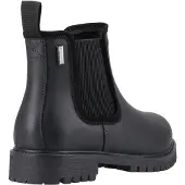 Hunter Canna Dealer Boot Leren Dames Zwarte Platte Chelsea Laarzen