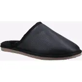 Hush puppies Coady Suède Heren Zwarte Pantoffels