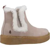 Hush puppies Bella Suède Dames Nude Platte Chelsea Laarzen